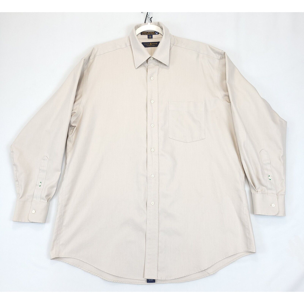 Tommy Hilfiger Tommy Traveler Button Up Shirt Men 16 33 Long Sleeve‎ 100% Cotton